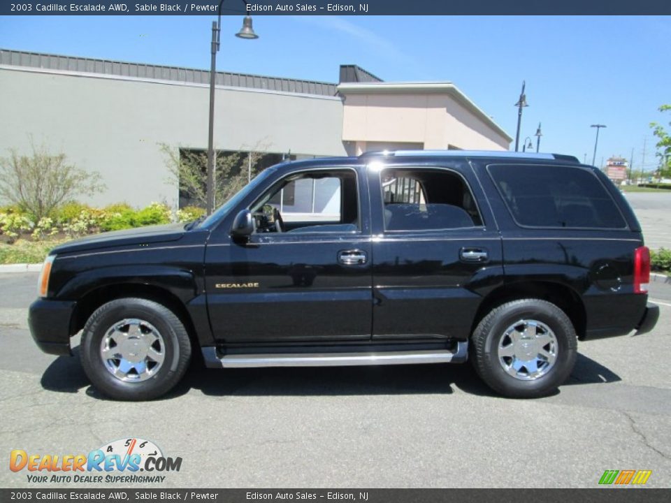 Sable Black 2003 Cadillac Escalade AWD Photo #3