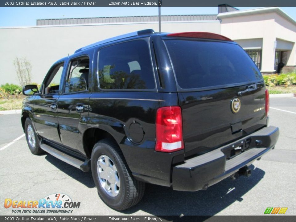 2003 Cadillac Escalade AWD Sable Black / Pewter Photo #5