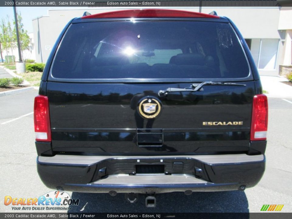2003 Cadillac Escalade AWD Sable Black / Pewter Photo #6