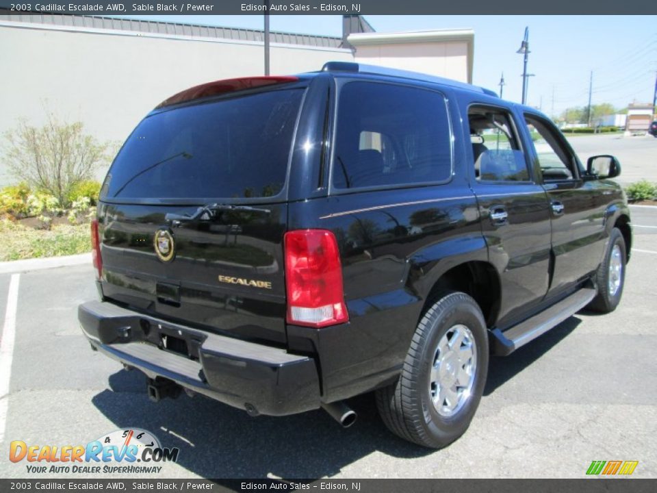 2003 Cadillac Escalade AWD Sable Black / Pewter Photo #7