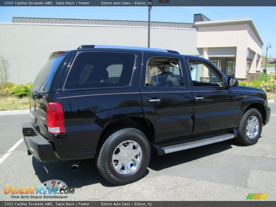 2003 Cadillac Escalade AWD Sable Black / Pewter Photo #8