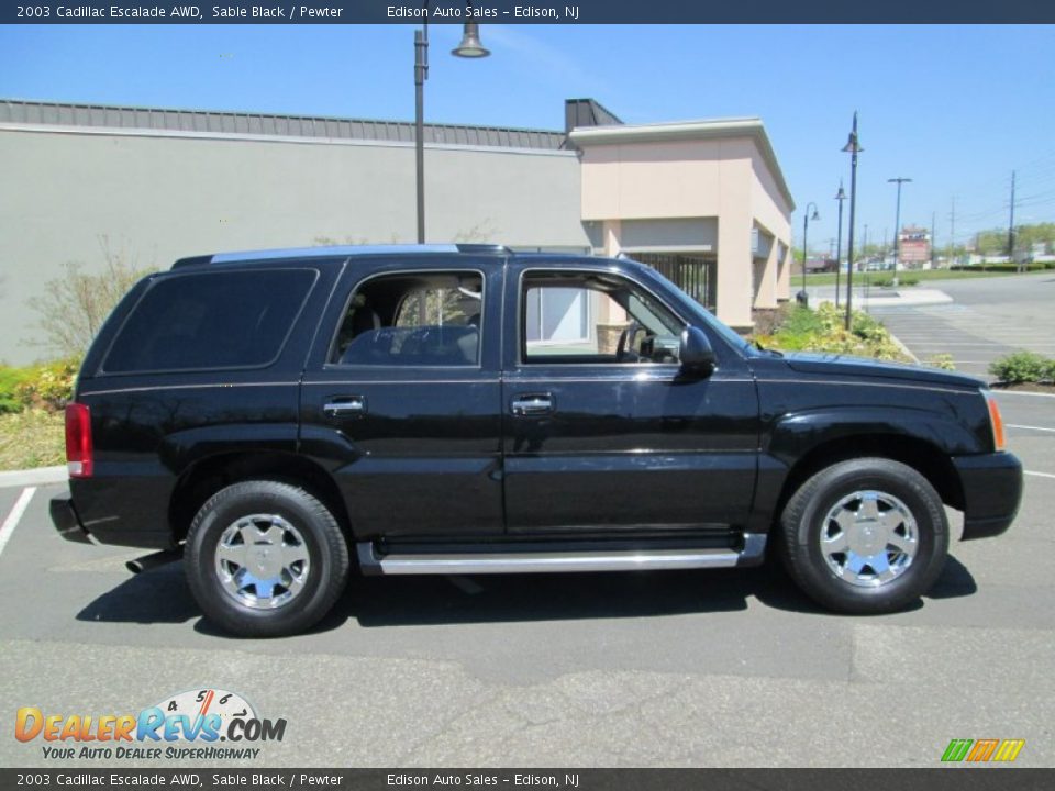 2003 Cadillac Escalade AWD Sable Black / Pewter Photo #9