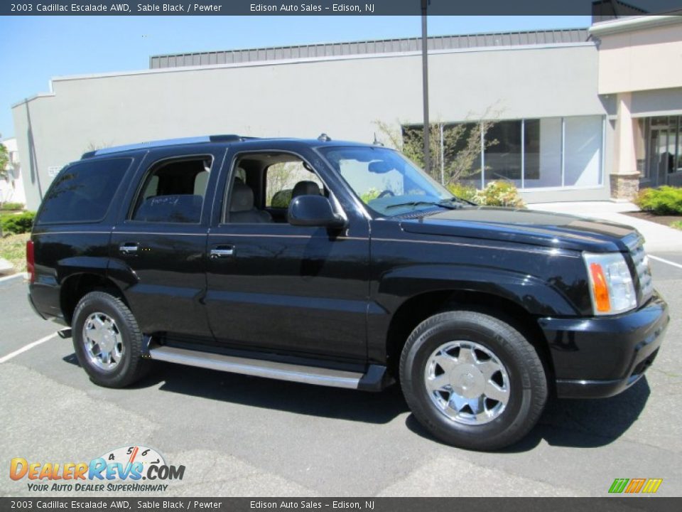 2003 Cadillac Escalade AWD Sable Black / Pewter Photo #10