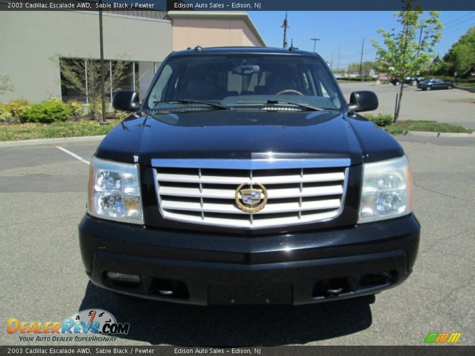 2003 Cadillac Escalade AWD Sable Black / Pewter Photo #12