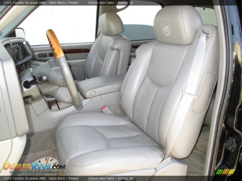 2003 Cadillac Escalade AWD Sable Black / Pewter Photo #13
