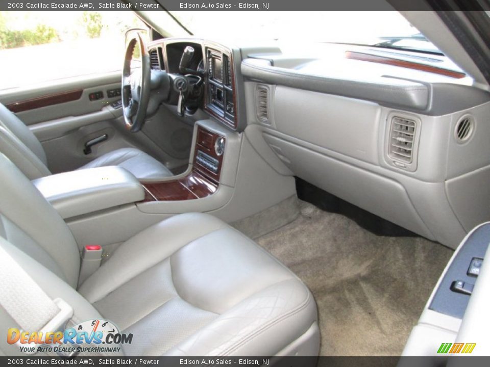 2003 Cadillac Escalade AWD Sable Black / Pewter Photo #16
