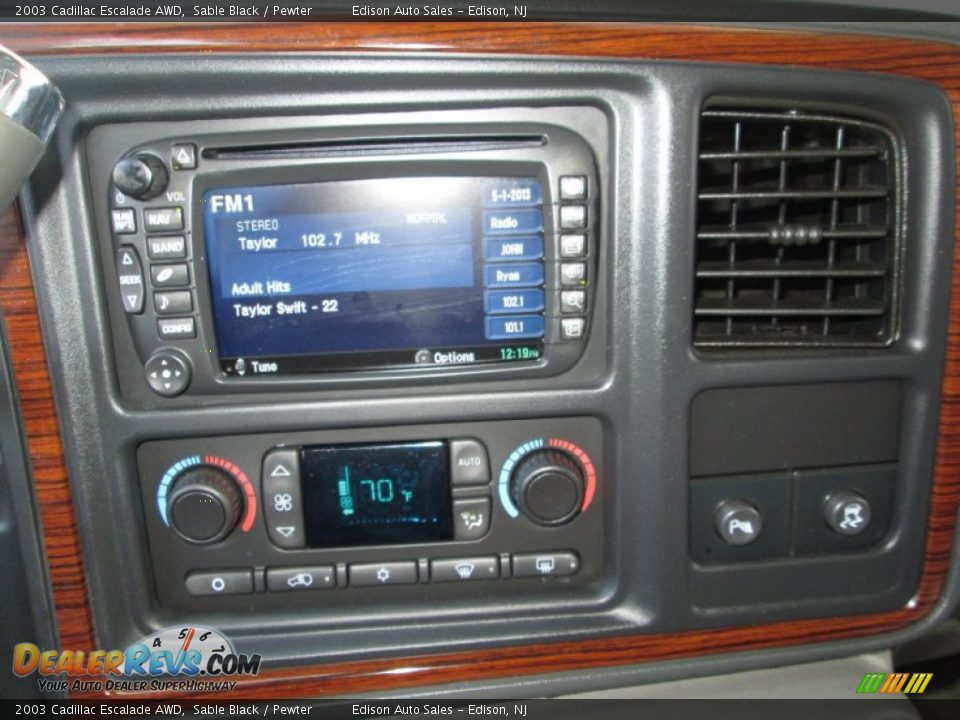 2003 Cadillac Escalade AWD Sable Black / Pewter Photo #22