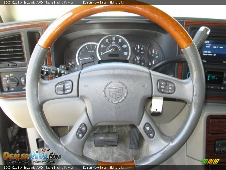 2003 Cadillac Escalade AWD Sable Black / Pewter Photo #24