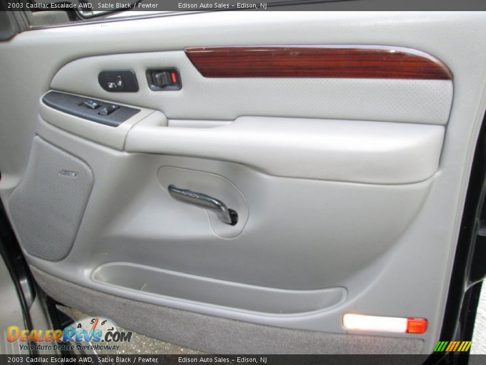 2003 Cadillac Escalade AWD Sable Black / Pewter Photo #30