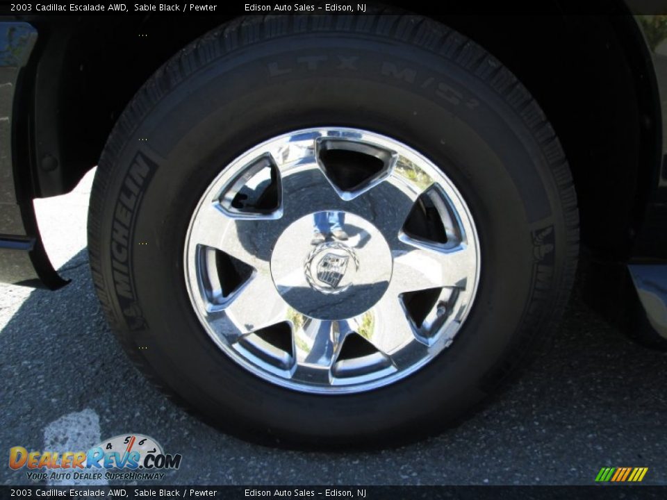 2003 Cadillac Escalade AWD Sable Black / Pewter Photo #32