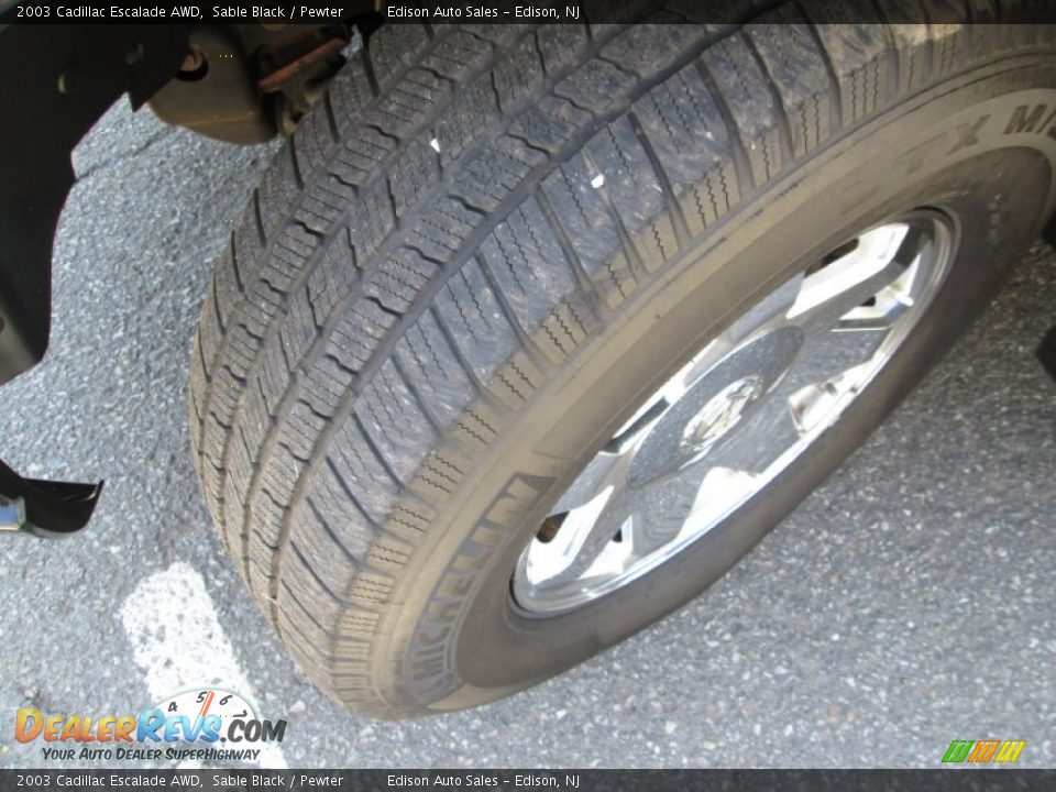 2003 Cadillac Escalade AWD Sable Black / Pewter Photo #33