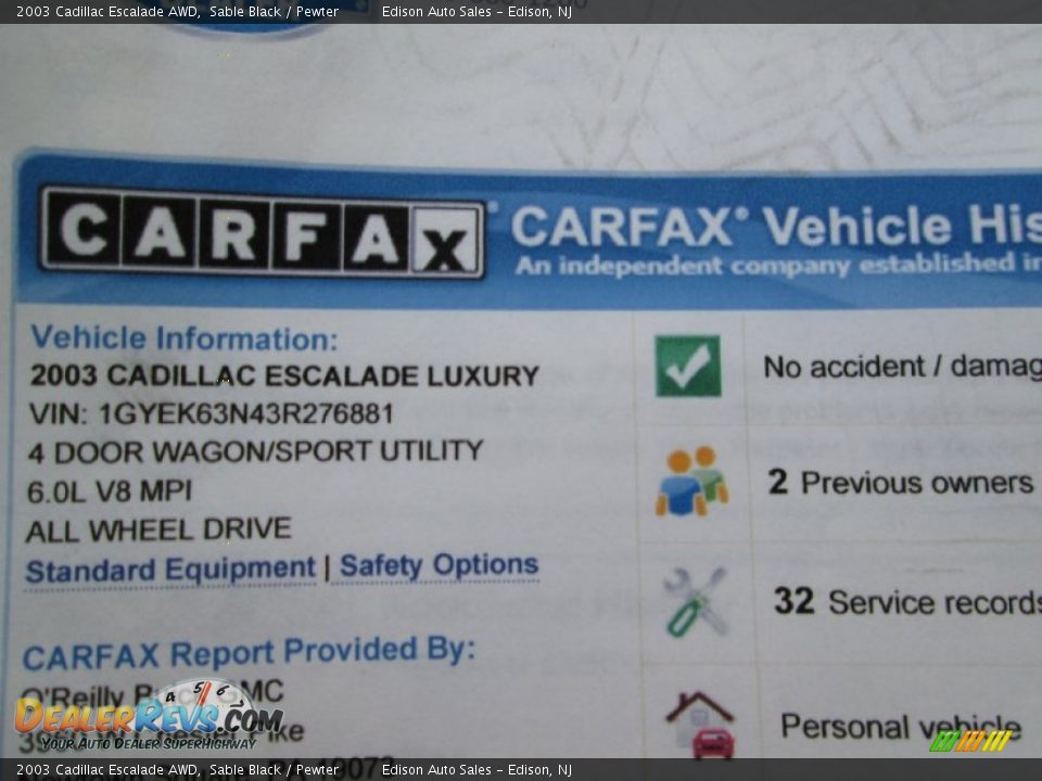 2003 Cadillac Escalade AWD Sable Black / Pewter Photo #35
