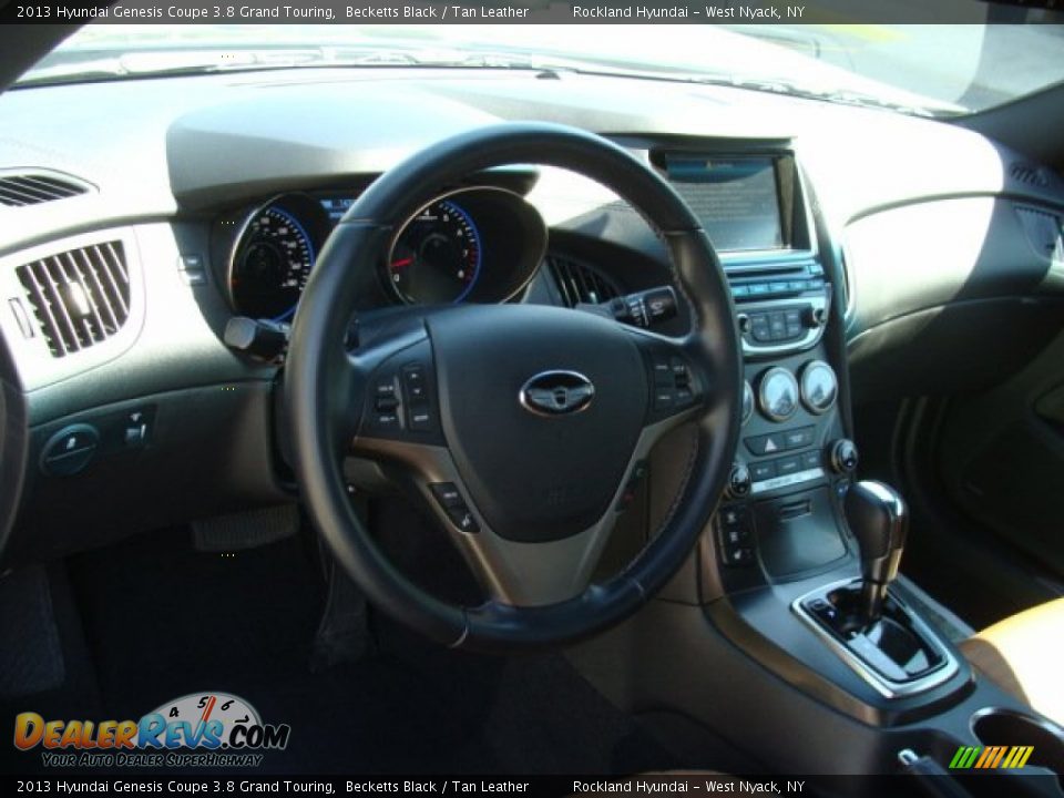 2013 Hyundai Genesis Coupe 3.8 Grand Touring Becketts Black / Tan Leather Photo #8