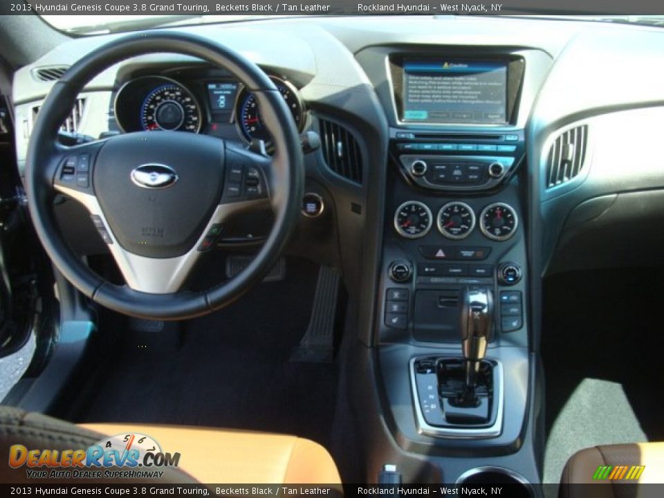 2013 Hyundai Genesis Coupe 3.8 Grand Touring Becketts Black / Tan Leather Photo #11