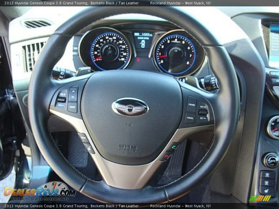 2013 Hyundai Genesis Coupe 3.8 Grand Touring Becketts Black / Tan Leather Photo #13