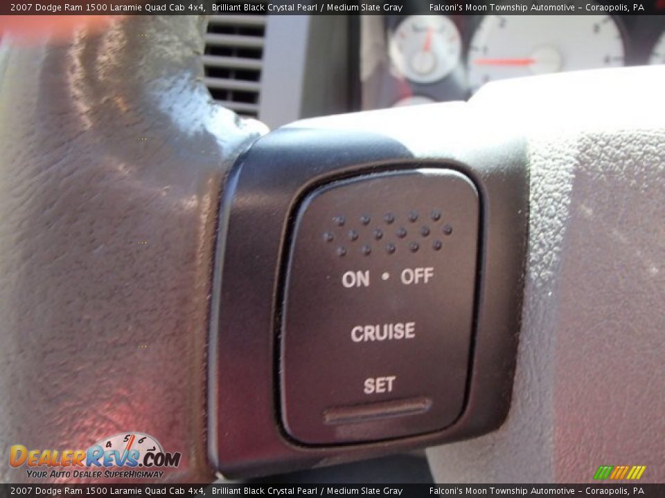 2007 Dodge Ram 1500 Laramie Quad Cab 4x4 Brilliant Black Crystal Pearl / Medium Slate Gray Photo #21