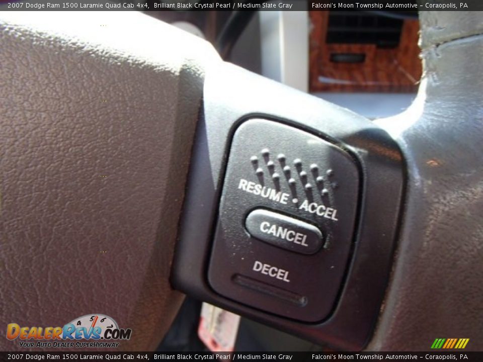 2007 Dodge Ram 1500 Laramie Quad Cab 4x4 Brilliant Black Crystal Pearl / Medium Slate Gray Photo #22