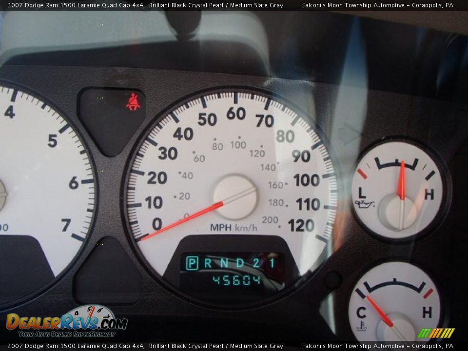 2007 Dodge Ram 1500 Laramie Quad Cab 4x4 Brilliant Black Crystal Pearl / Medium Slate Gray Photo #24