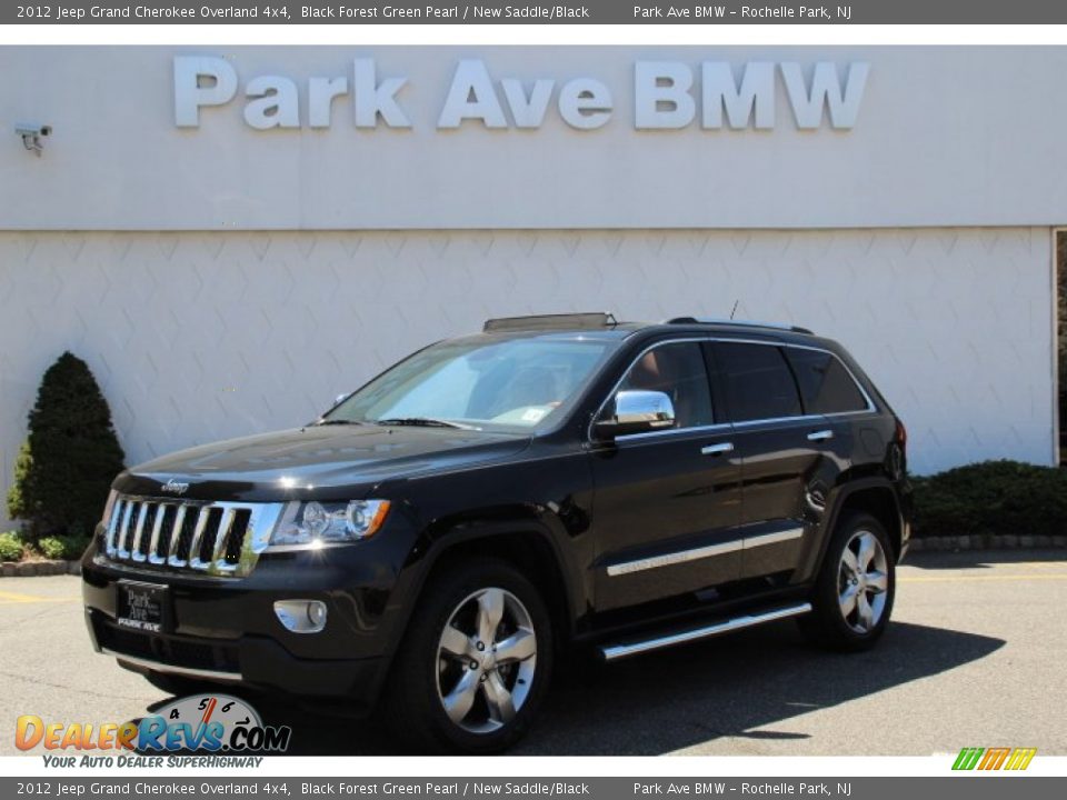 2012 Jeep Grand Cherokee Overland 4x4 Black Forest Green Pearl / New Saddle/Black Photo #1