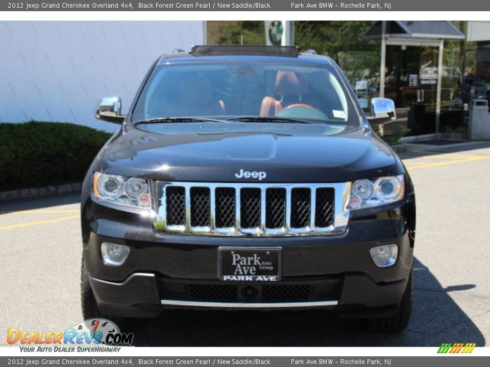 2012 Jeep Grand Cherokee Overland 4x4 Black Forest Green Pearl / New Saddle/Black Photo #2