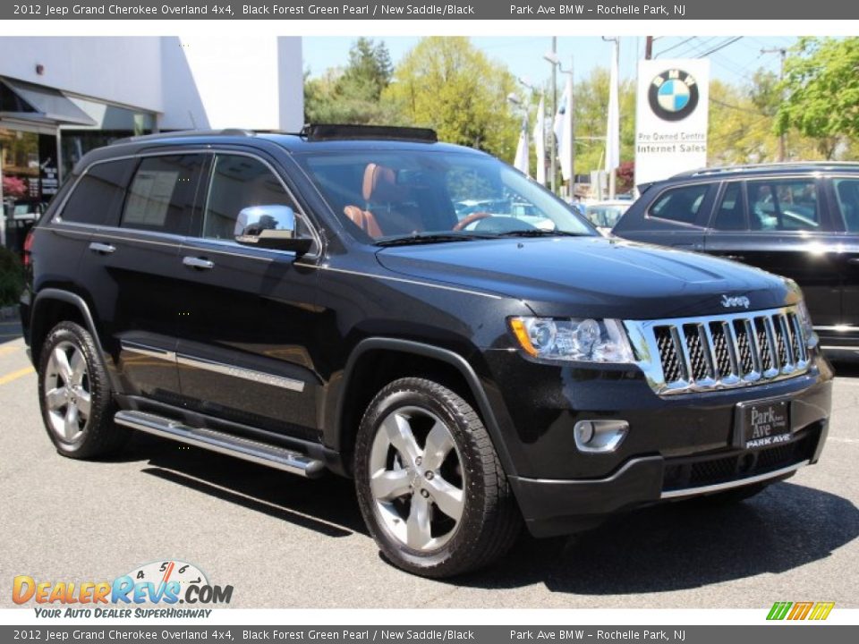 2012 Jeep Grand Cherokee Overland 4x4 Black Forest Green Pearl / New Saddle/Black Photo #3
