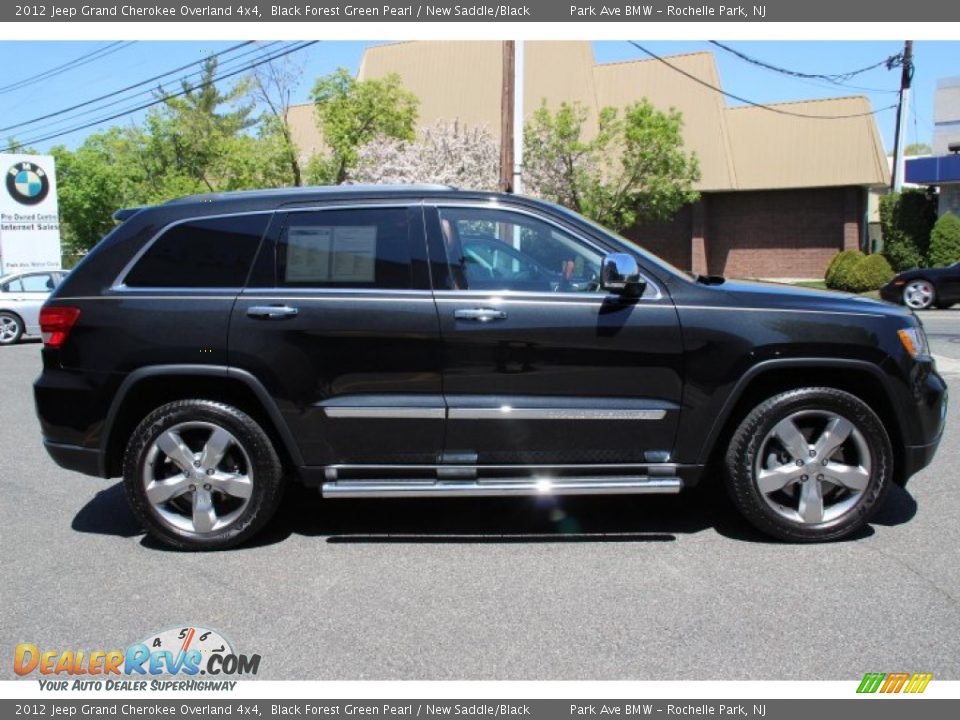 2012 Jeep Grand Cherokee Overland 4x4 Black Forest Green Pearl / New Saddle/Black Photo #4