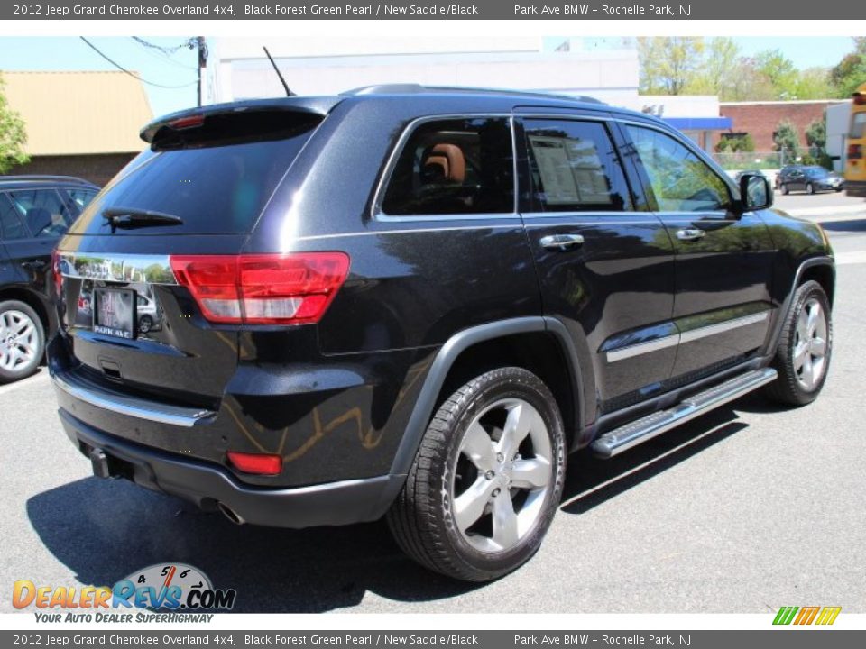2012 Jeep Grand Cherokee Overland 4x4 Black Forest Green Pearl / New Saddle/Black Photo #5
