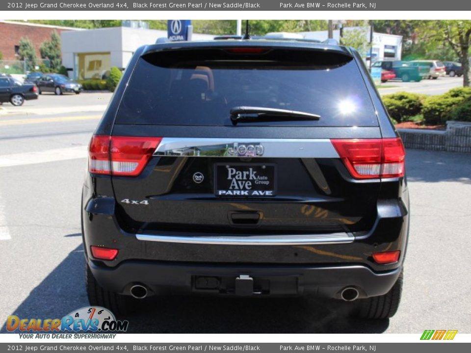 2012 Jeep Grand Cherokee Overland 4x4 Black Forest Green Pearl / New Saddle/Black Photo #6