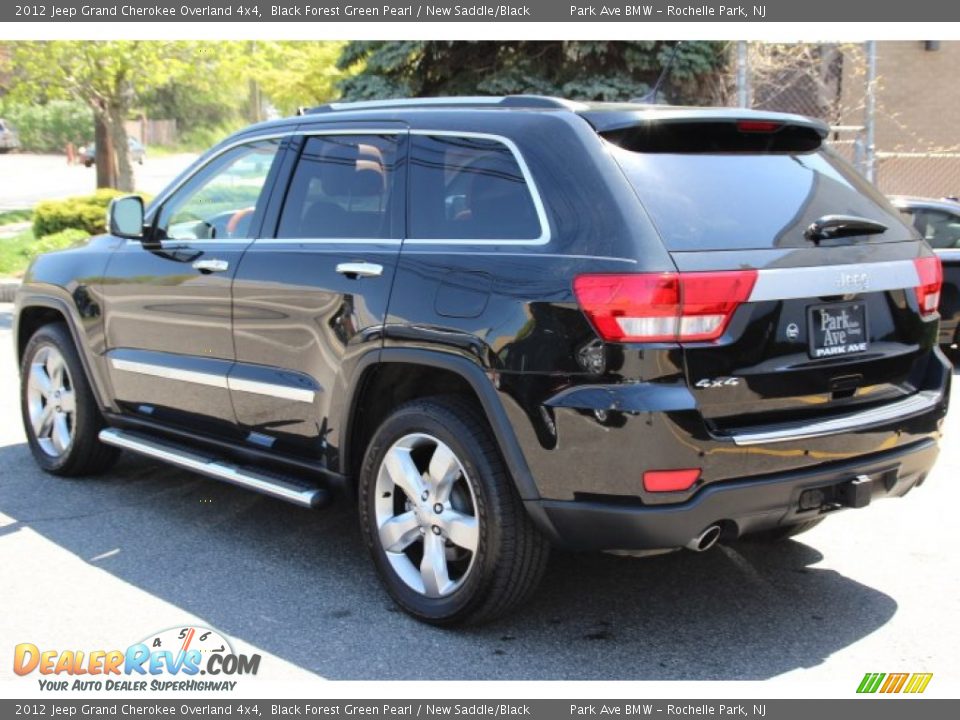 2012 Jeep Grand Cherokee Overland 4x4 Black Forest Green Pearl / New Saddle/Black Photo #7