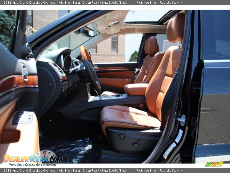 2012 Jeep Grand Cherokee Overland 4x4 Black Forest Green Pearl / New Saddle/Black Photo #11