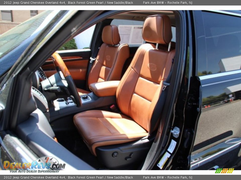 2012 Jeep Grand Cherokee Overland 4x4 Black Forest Green Pearl / New Saddle/Black Photo #12