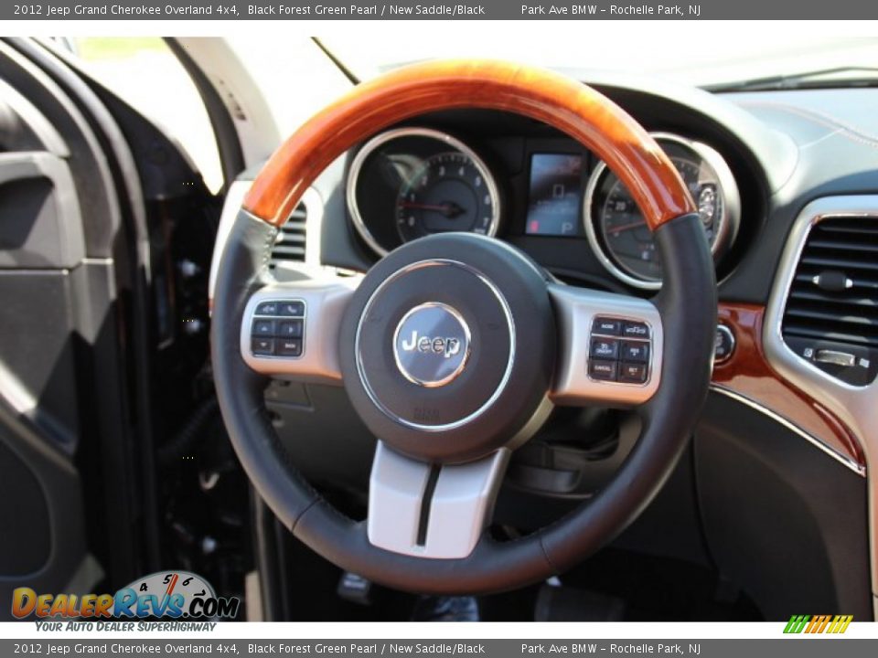2012 Jeep Grand Cherokee Overland 4x4 Black Forest Green Pearl / New Saddle/Black Photo #16