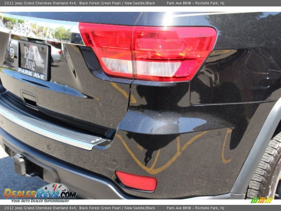 2012 Jeep Grand Cherokee Overland 4x4 Black Forest Green Pearl / New Saddle/Black Photo #22