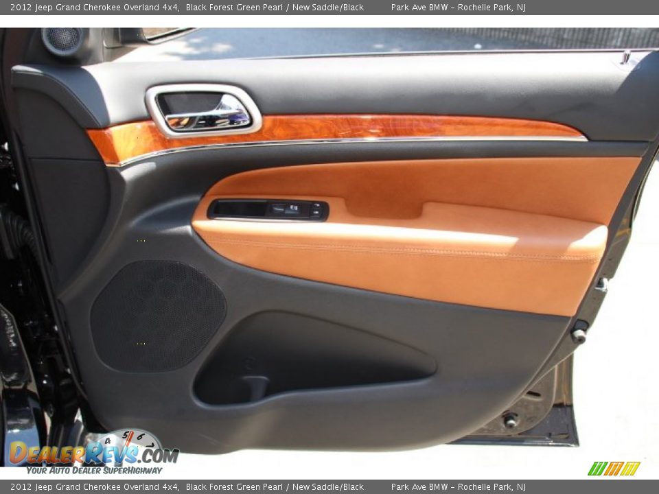 2012 Jeep Grand Cherokee Overland 4x4 Black Forest Green Pearl / New Saddle/Black Photo #26