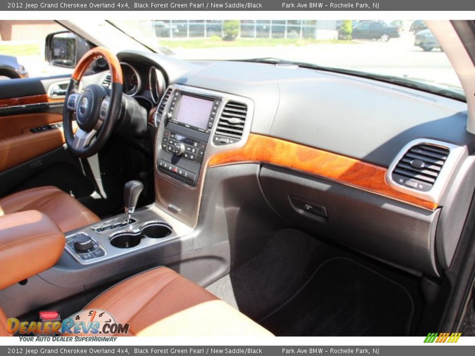 2012 Jeep Grand Cherokee Overland 4x4 Black Forest Green Pearl / New Saddle/Black Photo #27