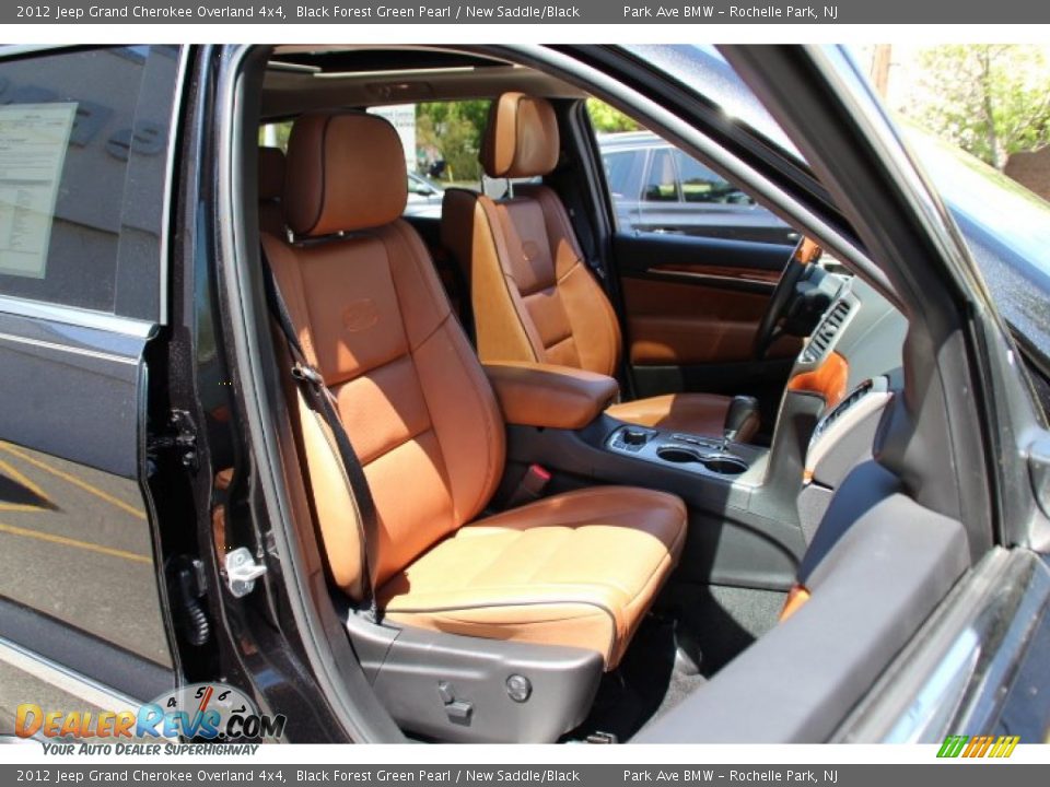 2012 Jeep Grand Cherokee Overland 4x4 Black Forest Green Pearl / New Saddle/Black Photo #29