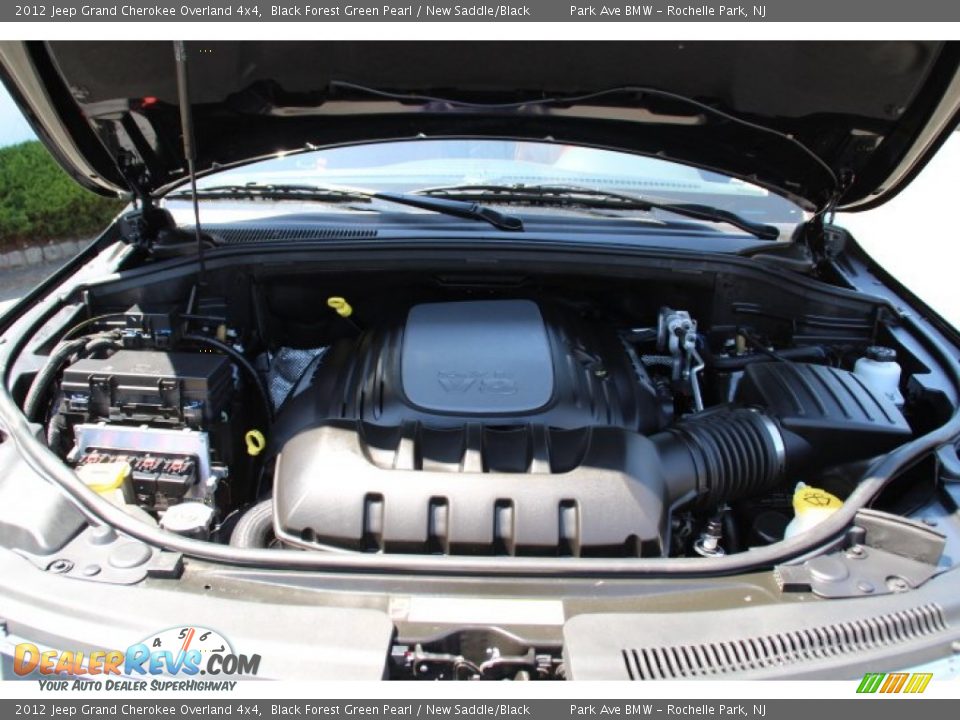 2012 Jeep Grand Cherokee Overland 4x4 Black Forest Green Pearl / New Saddle/Black Photo #30