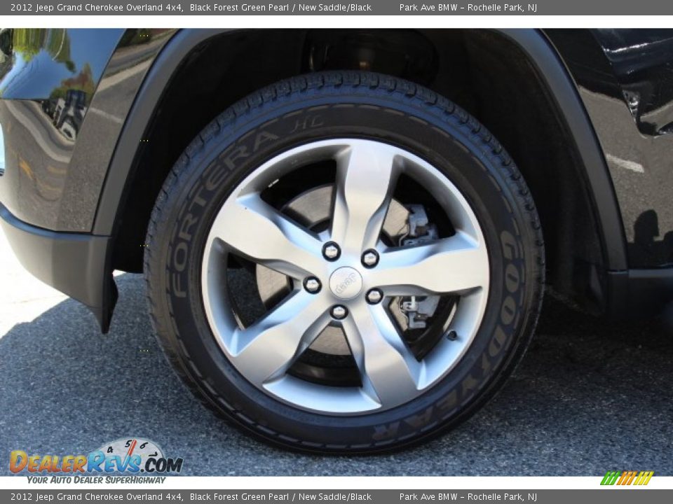 2012 Jeep Grand Cherokee Overland 4x4 Black Forest Green Pearl / New Saddle/Black Photo #32