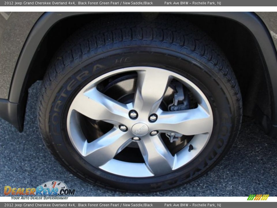 2012 Jeep Grand Cherokee Overland 4x4 Black Forest Green Pearl / New Saddle/Black Photo #33