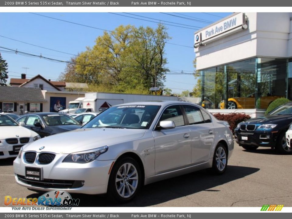 2009 BMW 5 Series 535xi Sedan Titanium Silver Metallic / Black Photo #1