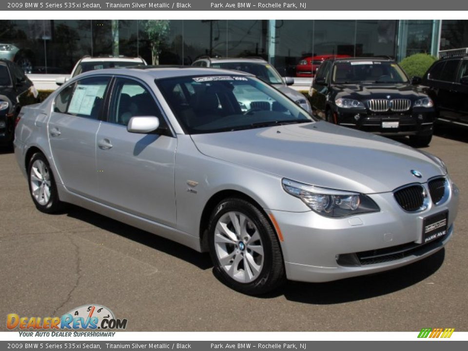 2009 BMW 5 Series 535xi Sedan Titanium Silver Metallic / Black Photo #3