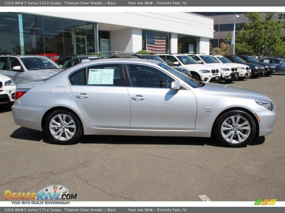 2009 BMW 5 Series 535xi Sedan Titanium Silver Metallic / Black Photo #4