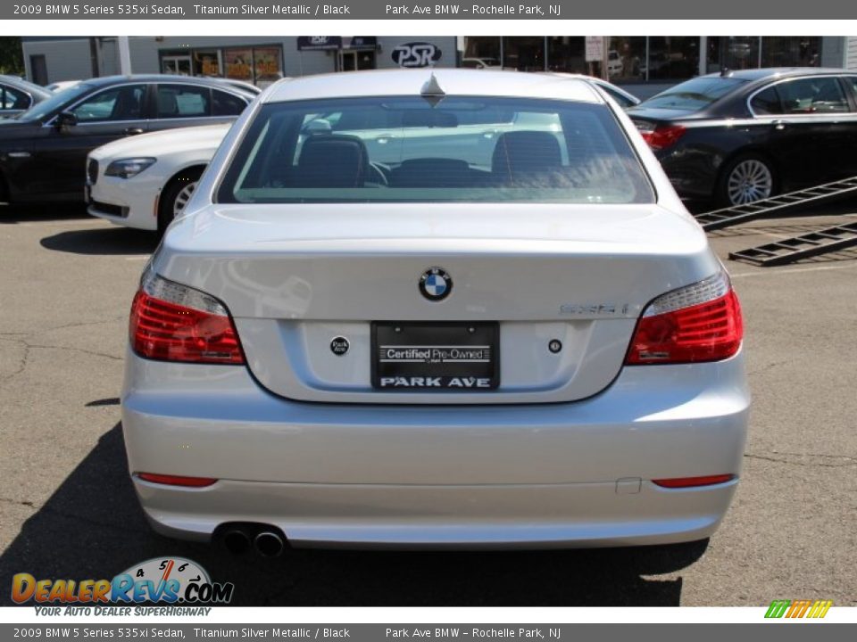 2009 BMW 5 Series 535xi Sedan Titanium Silver Metallic / Black Photo #6