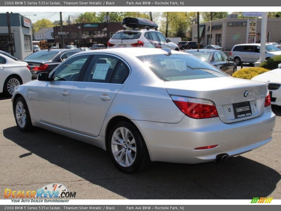2009 BMW 5 Series 535xi Sedan Titanium Silver Metallic / Black Photo #7