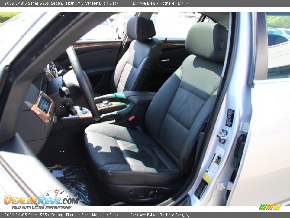 2009 BMW 5 Series 535xi Sedan Titanium Silver Metallic / Black Photo #12