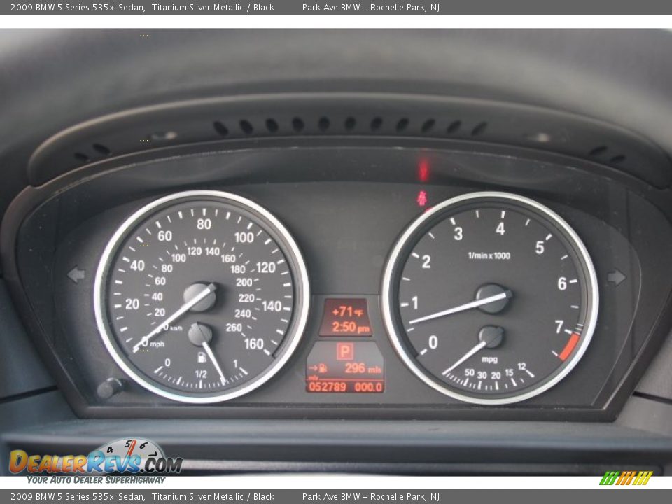 2009 BMW 5 Series 535xi Sedan Titanium Silver Metallic / Black Photo #19
