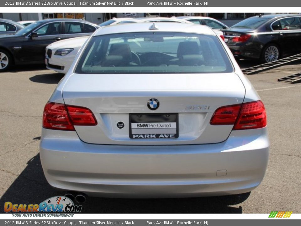 2012 BMW 3 Series 328i xDrive Coupe Titanium Silver Metallic / Black Photo #6