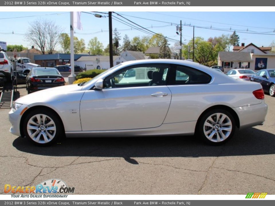2012 BMW 3 Series 328i xDrive Coupe Titanium Silver Metallic / Black Photo #8