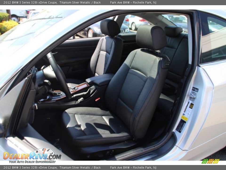 2012 BMW 3 Series 328i xDrive Coupe Titanium Silver Metallic / Black Photo #12