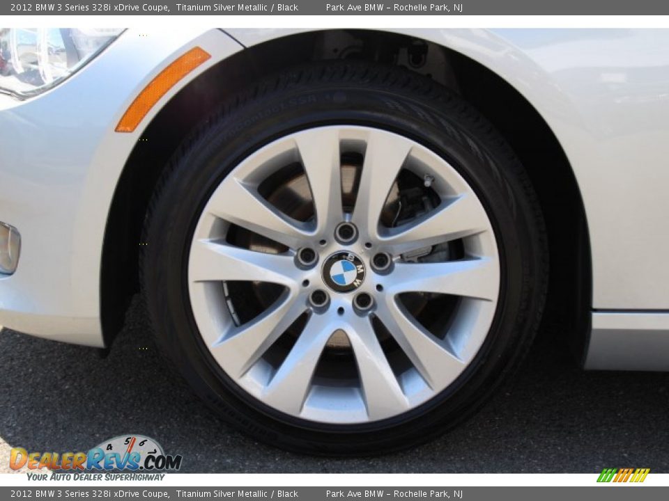2012 BMW 3 Series 328i xDrive Coupe Titanium Silver Metallic / Black Photo #30